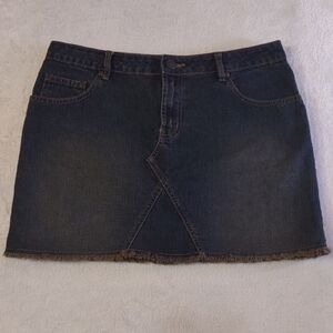 Aeropostale Indigo Denim Mini Skirt 7/8 Y2K Preppy